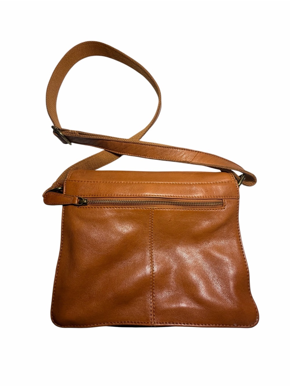 Oak & Tan Leather Crossbody Bag - Picture 3 of 16